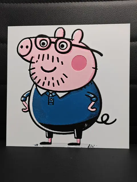HueForge model: Daddy Pig by TheHueforgeLady