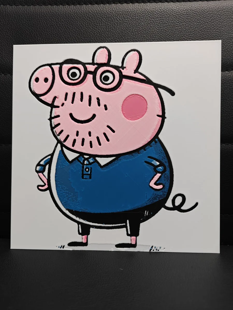 Daddy Pig by TheHueforgeLady HueForge model: Daddy Pig by TheHueforgeLady