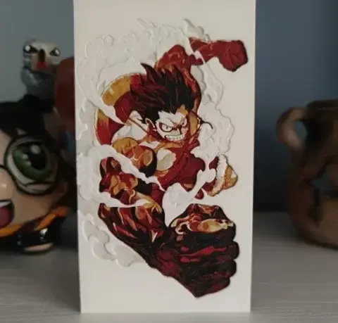 HueForge model: Luffy throwing a punch by Litolunar