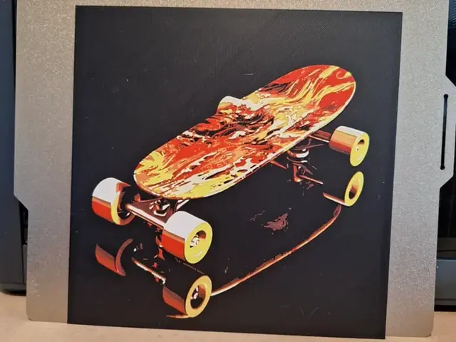 HueForge model: Skateboard glow - 4 colour Hueforge by 3dGlow