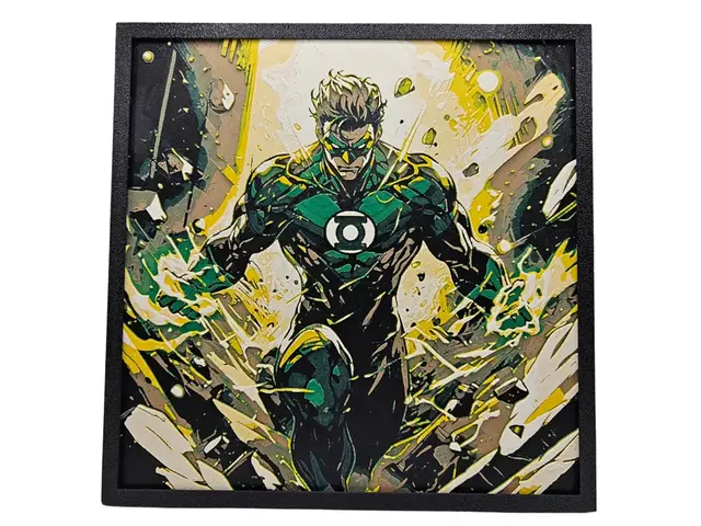 HueForge model: Green Lantern by BusyKikiBee