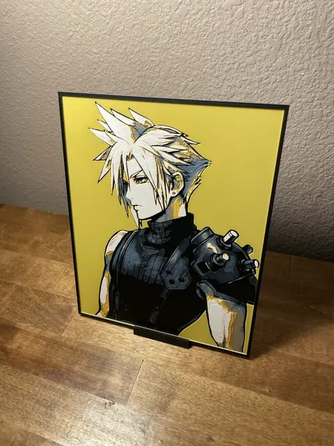 HueForge model: New Cloud - FFVII by Cloudy Nostalgia