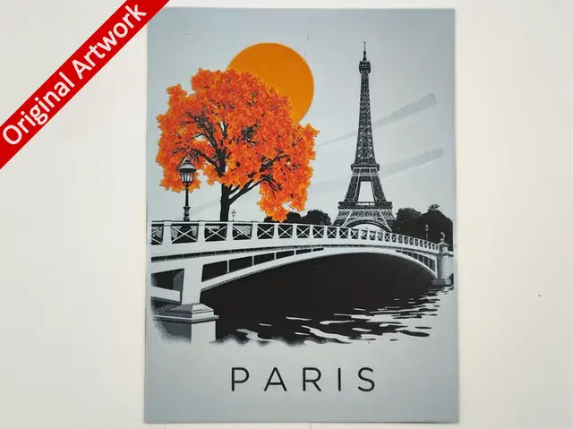 Paris travel poster - hueforge