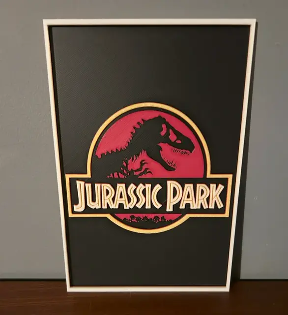 HueForge model: Hueforge Movie Poster - Jurassic Park - by JoDau
