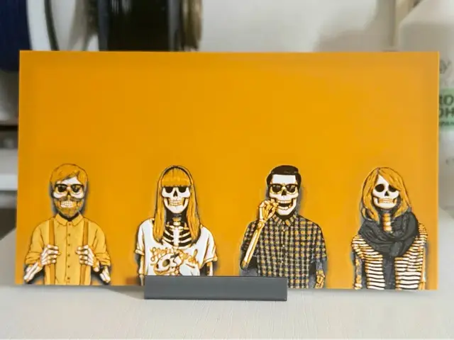 HueForge model: Halloween 4 skeletons by Mano's 3d_Art