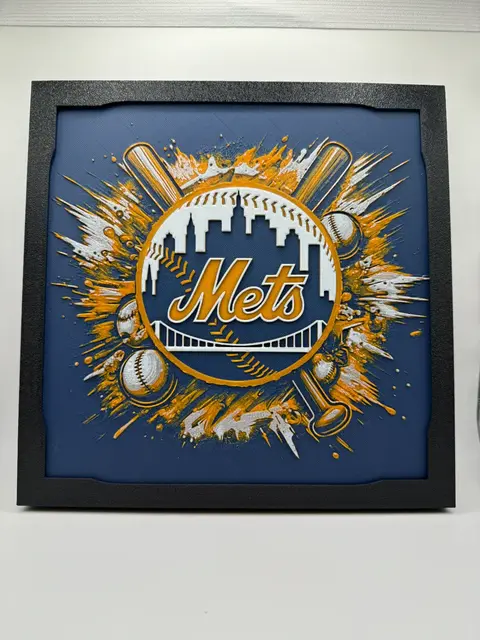 HueForge model: New York Mets - MLB Hueforge by Canadian Gamer