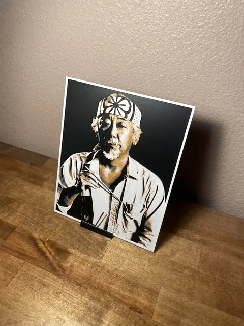 HueForge model: Mr. Miyagi by Cloudy Nostalgia
