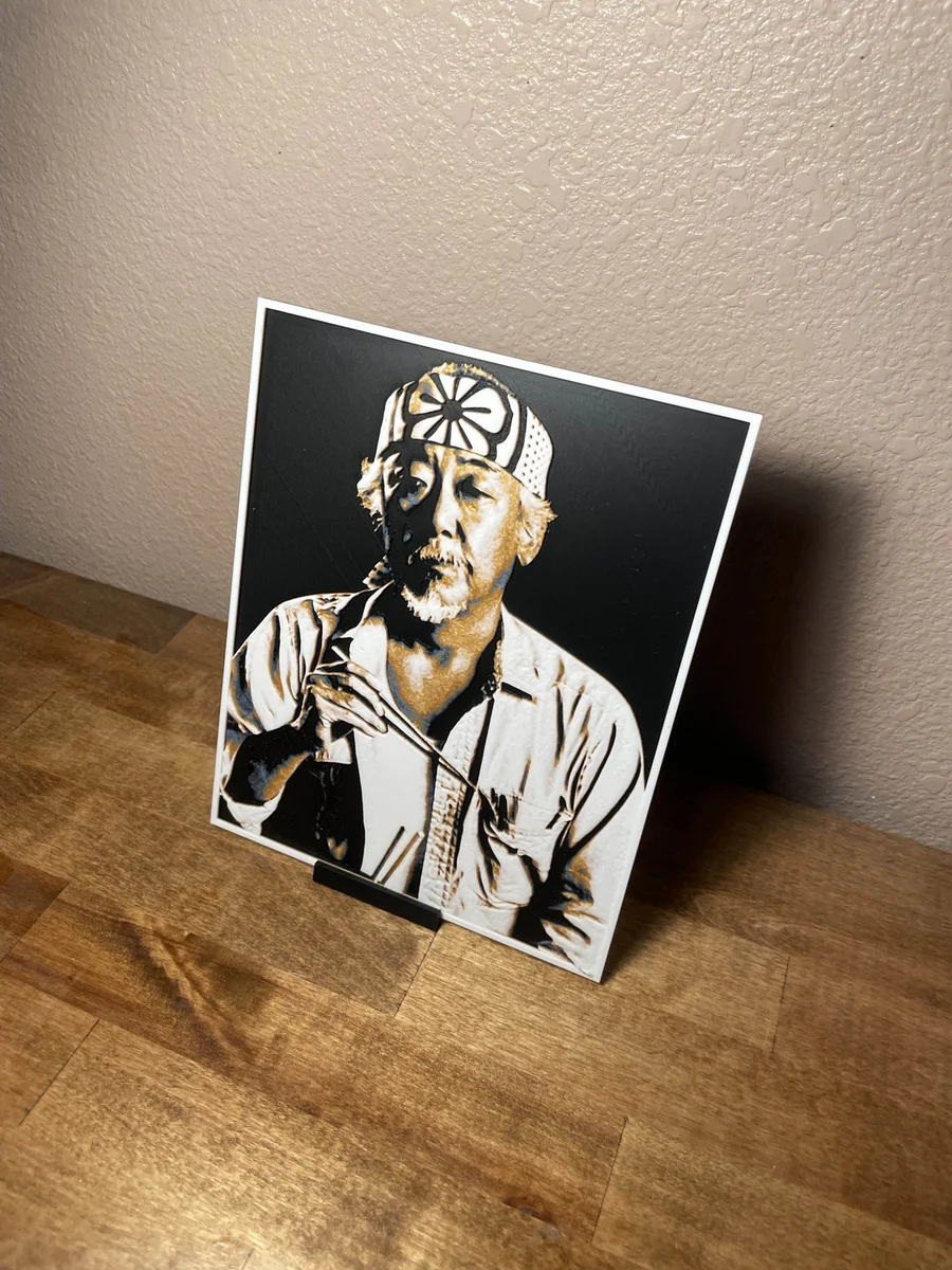 Mr. Miyagi by Cloudy Nostalgia HueForge model: Mr. Miyagi by Cloudy Nostalgia