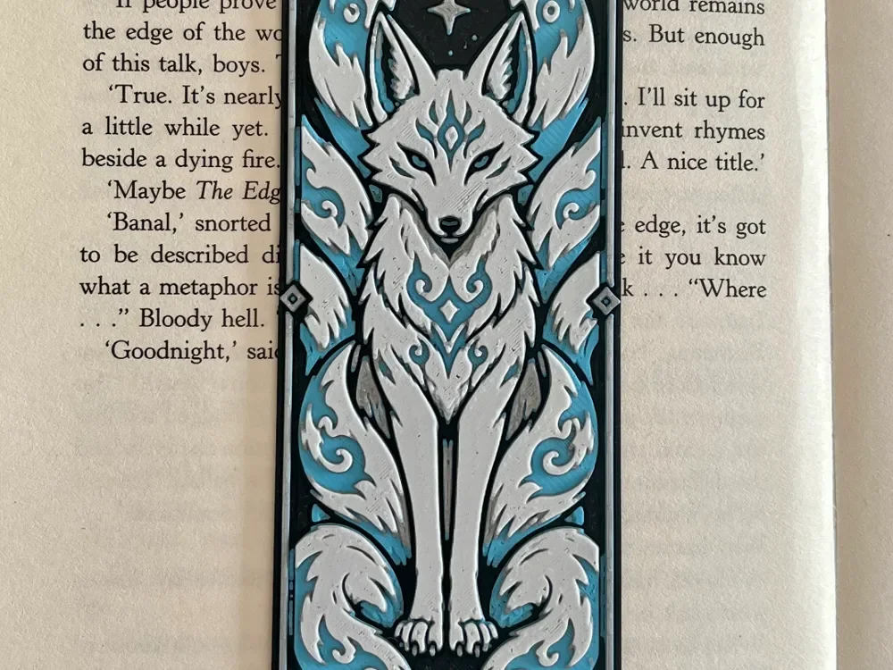 Kitsune Bookmark by HexarHaus HueForge model: Kitsune Bookmark by HexarHaus