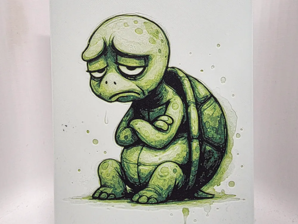 Grumpy Turtle Hueforge by Morganja HueForge model: Grumpy Turtle Hueforge by Morganja