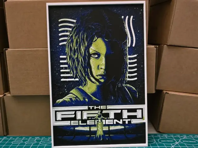 HueForge model: The Fifth Element Movie Poster - Hueforge Art by Lumpy3D