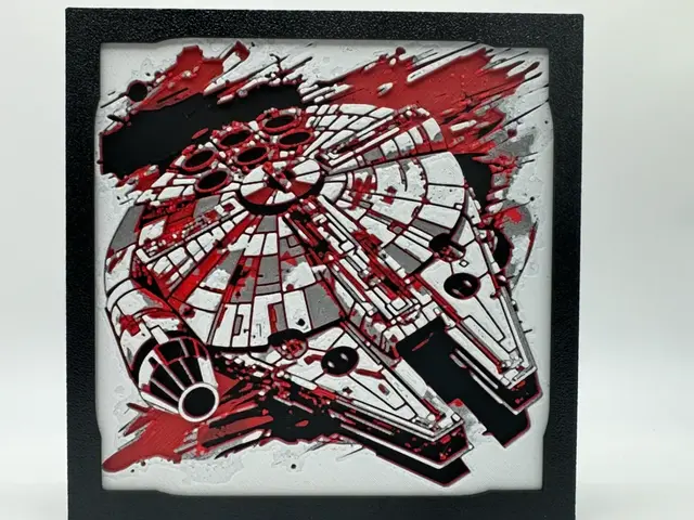 HueForge model: Millennium Falcon - Star Wars Hueforge by Canadian Gamer