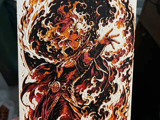 Woman Fire Mage Hueforge