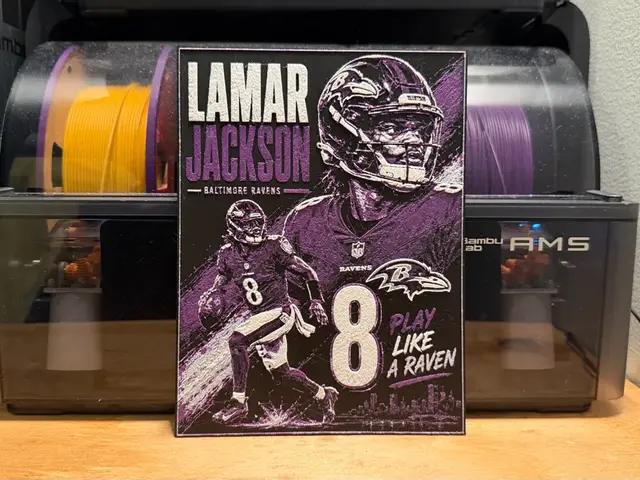 HueForge model: Lamar Jackson Poster HueForge by liv_3d