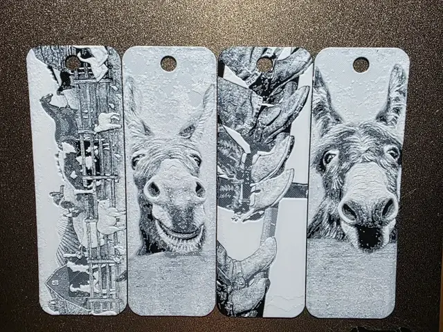 HueForge model: Farm Life Hueforge Bookmark Set of 4 Black/White by AirMechDesigns