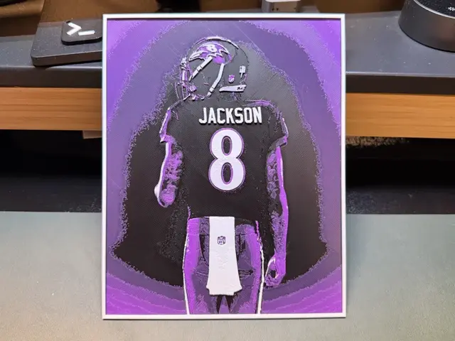 HueForge model: Lamar Jackson - Ravens HueForge by liv_3d