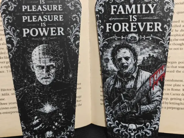 Leatherface & Pinhead Horror Bookmark Collection