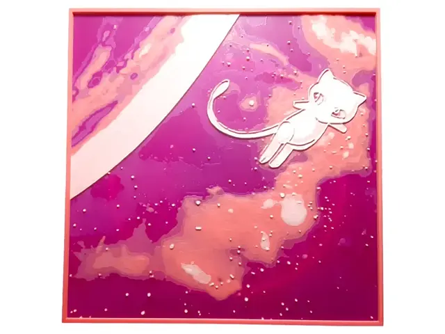 HueForge model: Mew Pokemon Hueforge Anime Kanto Pink Poster by Elsie Moonshadow