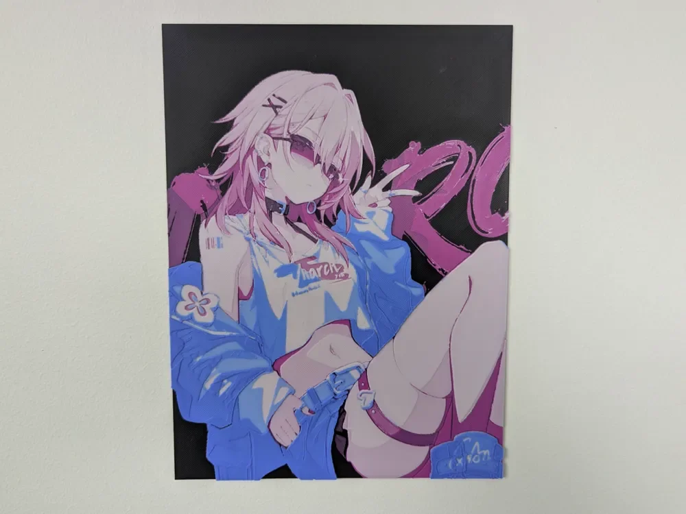 Honkai Star Rail: March 7 Hueforge (Art by QuAn) by Razel HueForge model: Honkai Star Rail: March 7 Hueforge (Art by QuAn) by Razel