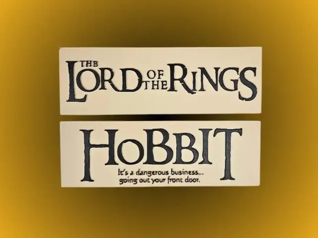 HueForge model: Tolkien Bookmarks (Lord of the Rings / The Hobbit) by BusyKikiBee