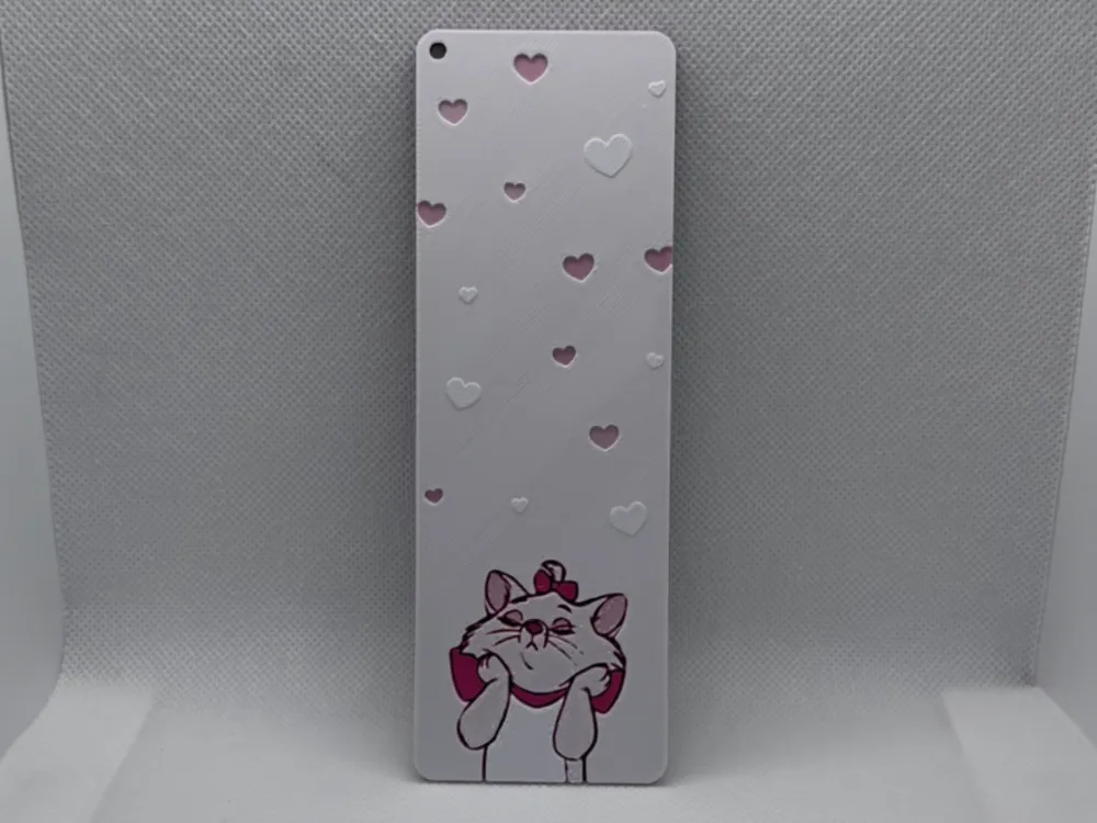 Marie from Aristocats Bookmark by EDesign HueForge model: Marie from Aristocats Bookmark by EDesign
