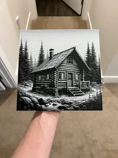 HueForge model: Cabin Art Hueforge by RP47 Designs