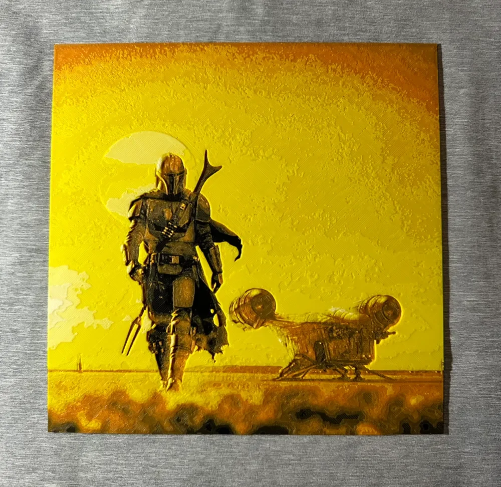 Mandalorian 4-color Hueforge by Hey Ben HueForge model: Mandalorian 4-color Hueforge by Hey Ben