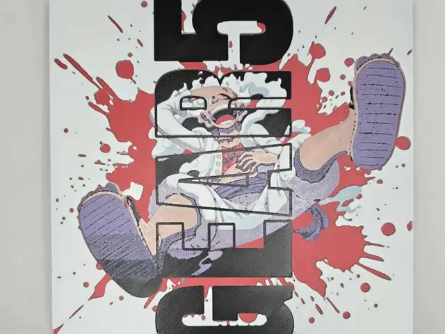 HueForge model: Graffiti Luffy (Gear5) Hueforge by 3Ree Printing