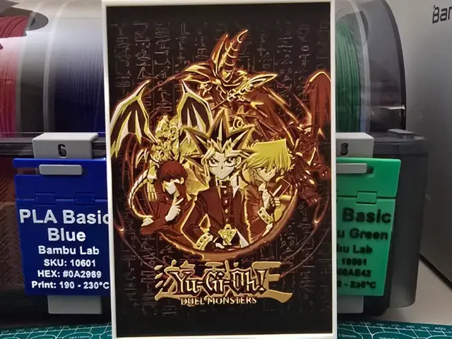 HueForge model: Yu-Gi-Oh! Anime Poster - Art by Hueforge by Lumpy3D