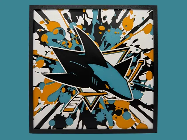 HueForge model: San Jose Sharks - Series 2 - NHL by Canadian Gamer