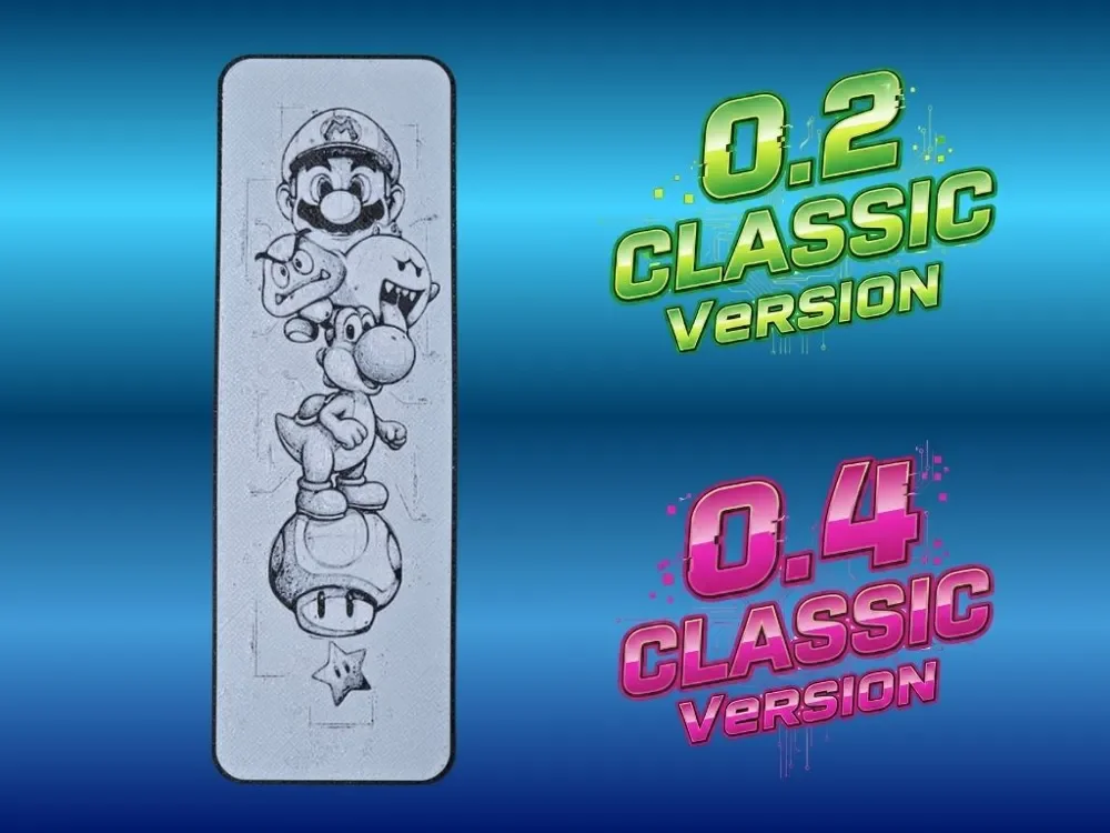 Super Mario Bookmark by Atrus Design HueForge model: Super Mario Bookmark by Atrus Design