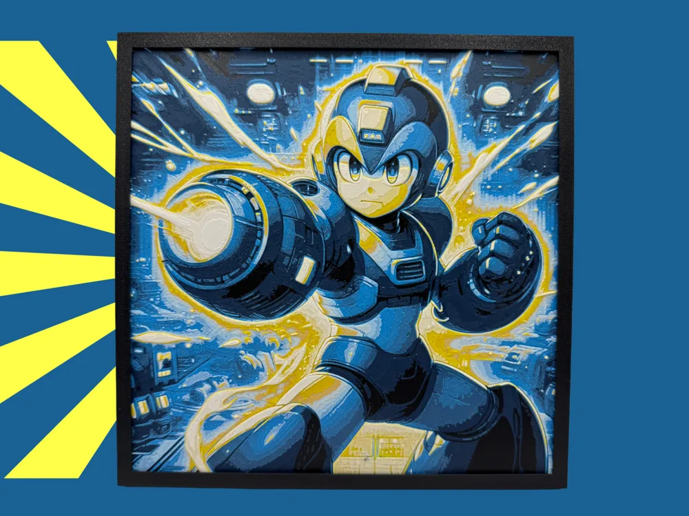 Mega Man - Blaster #2 by Canadian Gamer HueForge model: Mega Man - Blaster #2 by Canadian Gamer