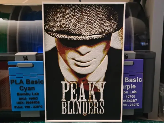 HueForge model: Peaky Blinders Poster - Hueforge Art by Lumpy3D