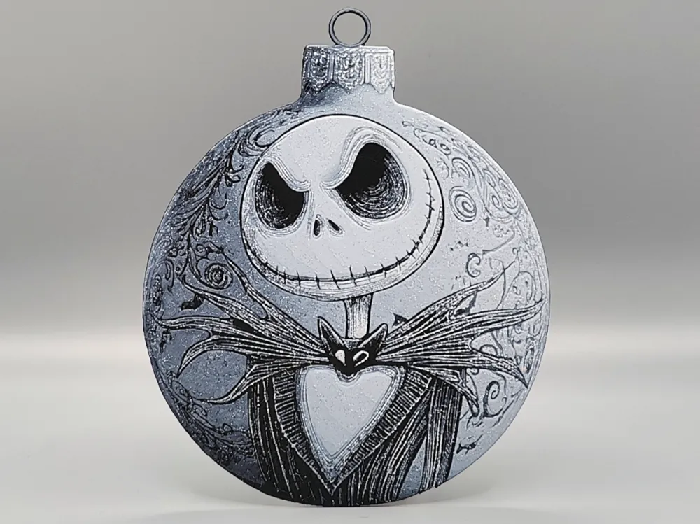 Jack Skellington Christmas Decoration Ornament 1 by Sarge HueForge model: Jack Skellington Christmas Decoration Ornament 1 by Sarge