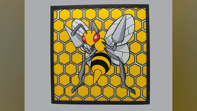 HueForge model: Beedrill - Pokemon Hueforge by Canadian Gamer