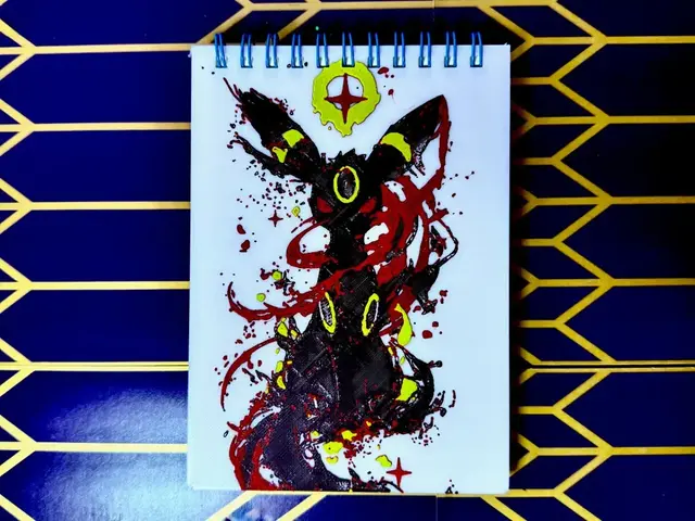 HueForge model: Umbreon Hueforge Notebook Cover- Pokemon by Layered Visions