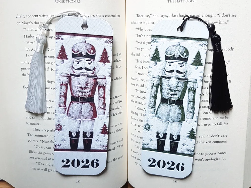 Bookmark, Nutcracker, Christmas 2026 by Dame Jo HueForge model: Bookmark, Nutcracker, Christmas 2026 by Dame Jo