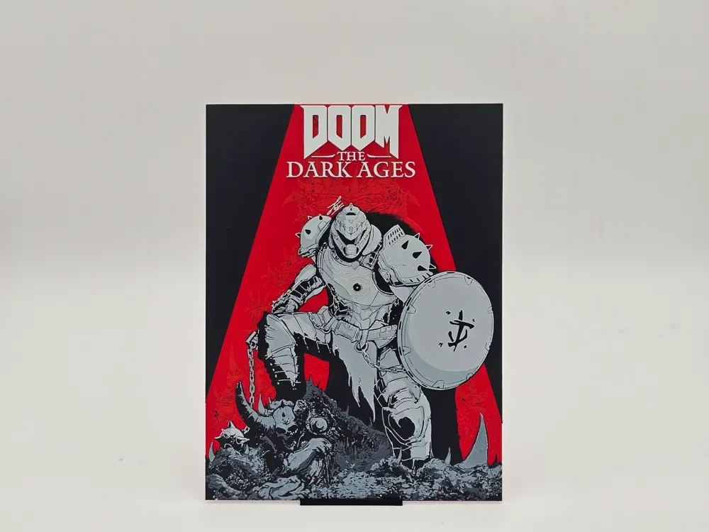 Doom The Dark Ages Poster Hueforge by Loki HueForge model: Doom The Dark Ages Poster Hueforge by Loki