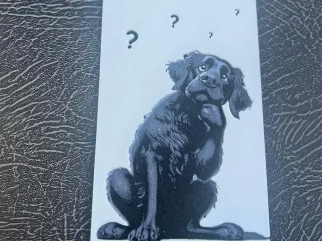 HueForge model: Thinking Labrador XL bookmark wall art FREE COM Li by Leafy