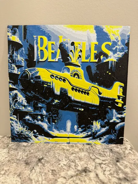 HueForge model: Beatles - Yellow Submarine Concept - Hueforge by Canadian Gamer