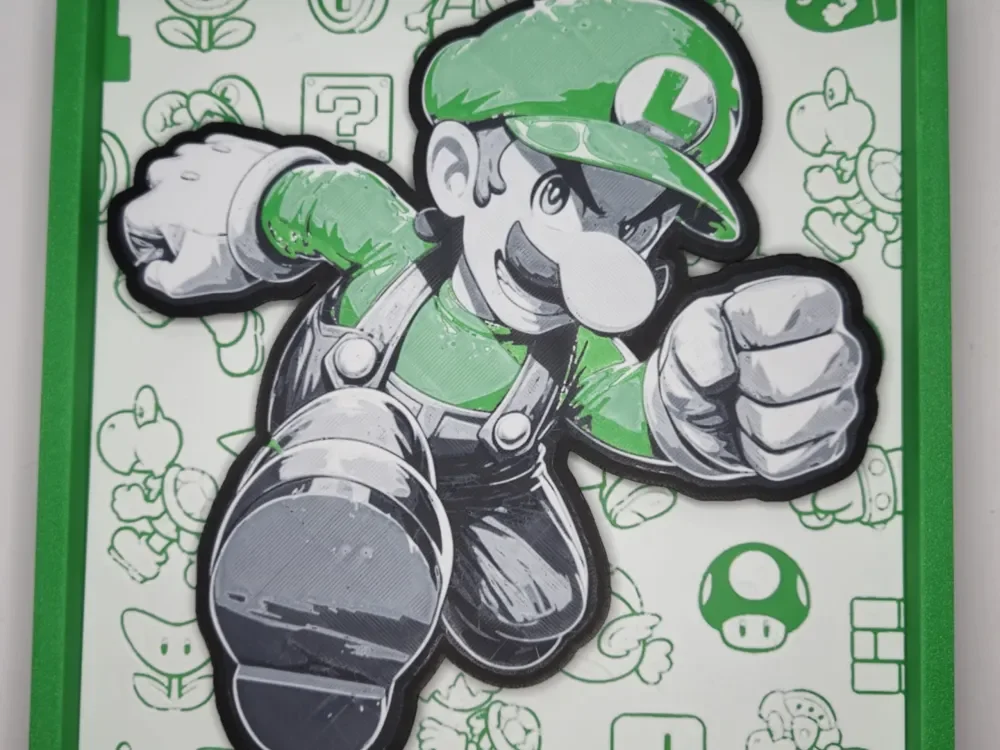 Luigi Shadowforge by LoFi Layers HueForge model: Luigi Shadowforge by LoFi Layers