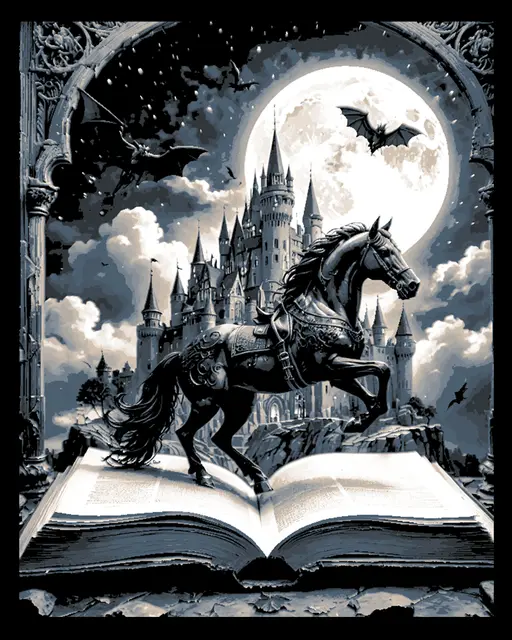 HueForge model: The world that jumps from the pages - Art panel #1 of designs from the books by BooneCo3d