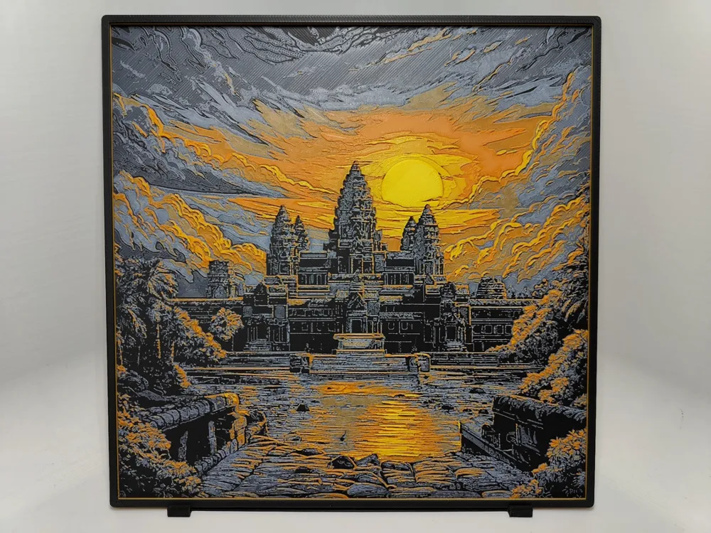 Angkor Wat Sunset - Hueforge by BeaN HueForge model: Angkor Wat Sunset - Hueforge by BeaN