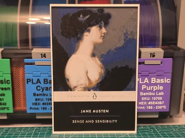 HueForge model: Sense and Sensibility Novel Poster - Hueforge Art by Lumpy3D