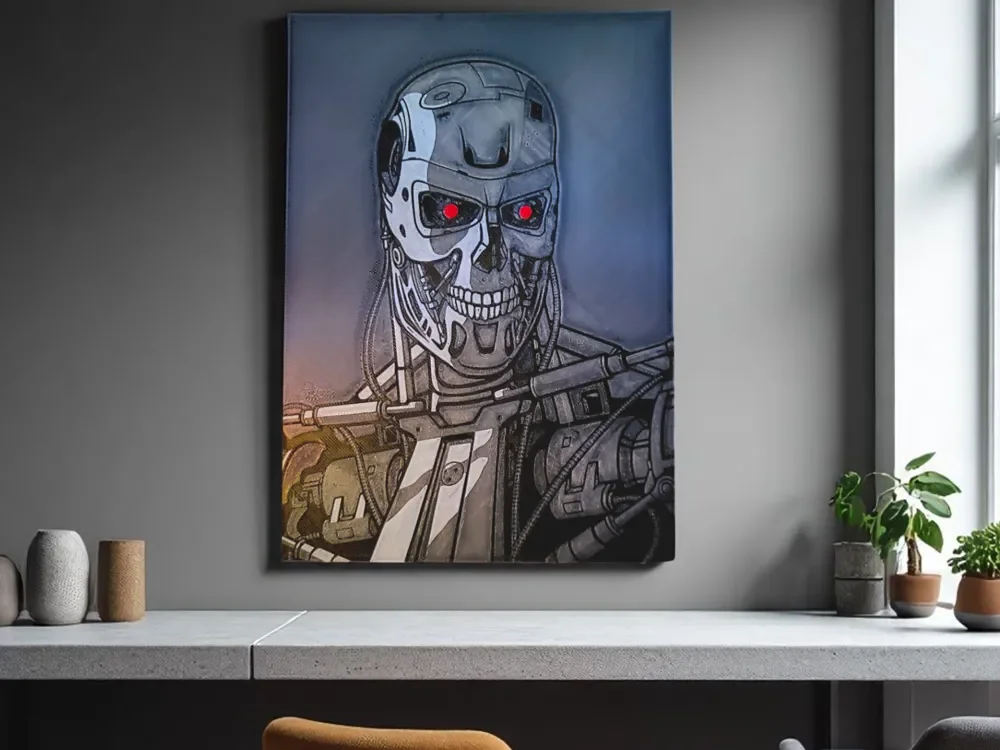 Hueforge Terminator T-800 by Luckyfer HueForge model: Hueforge Terminator T-800 by Luckyfer
