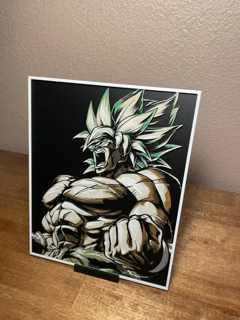 HueForge model: Broly by Cloudy Nostalgia