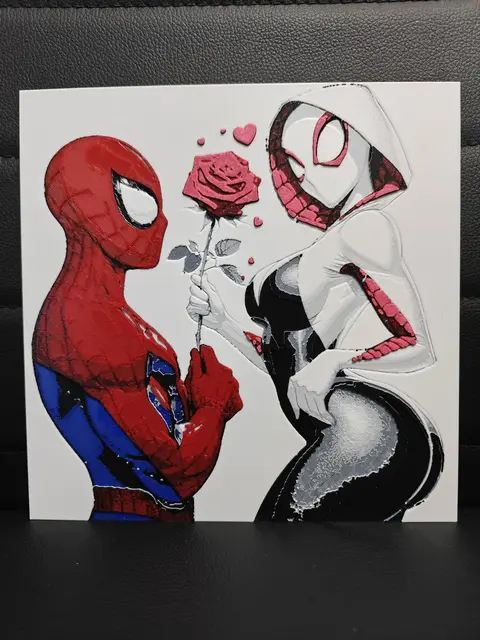 HueForge model: Spider-Man & Spider-Woman by TheHueforgeLady
