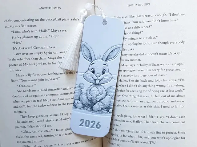 HueForge model: Bookmark, Easter Bunny 2026, Hueforge by Dame Jo