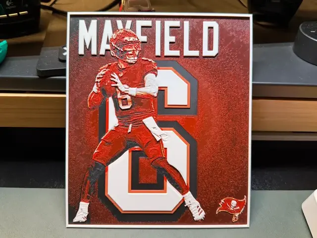 HueForge model: Baker Mayfield - Buccaneers HueForge by liv_3d