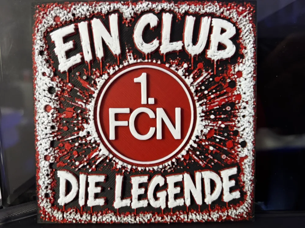 1.FC Nürnberg Club Graffiti FCN Hueforge by Reeftank&more HueForge model: 1.FC Nürnberg Club Graffiti FCN Hueforge by Reeftank&more